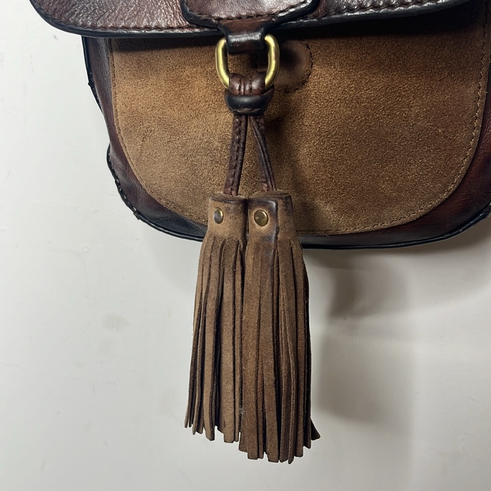 FRYE Clara Leather Crossbody Saddle bag - Picture 3 of 13